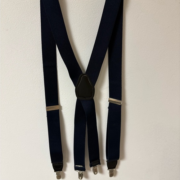 Dickies Navy Blue Suspenders with Black Accents Elastic Y Shape One Size - Picture 1 of 5